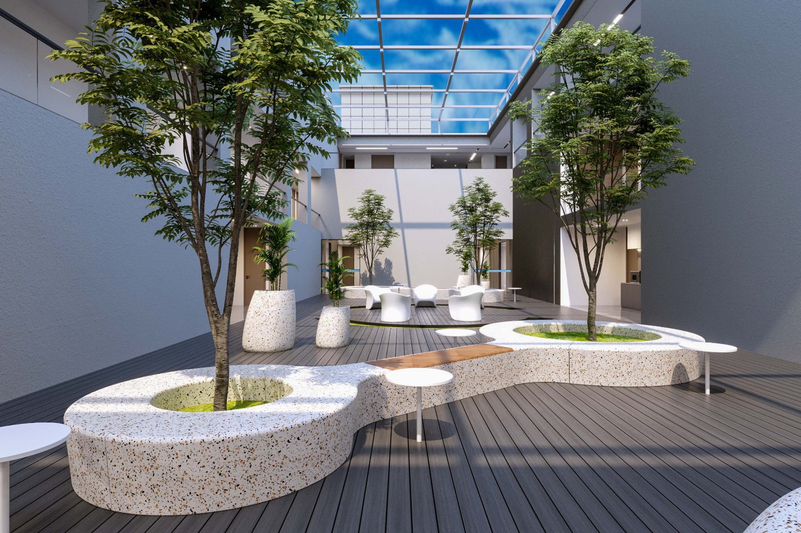 Landscape stool - CBD flower pot