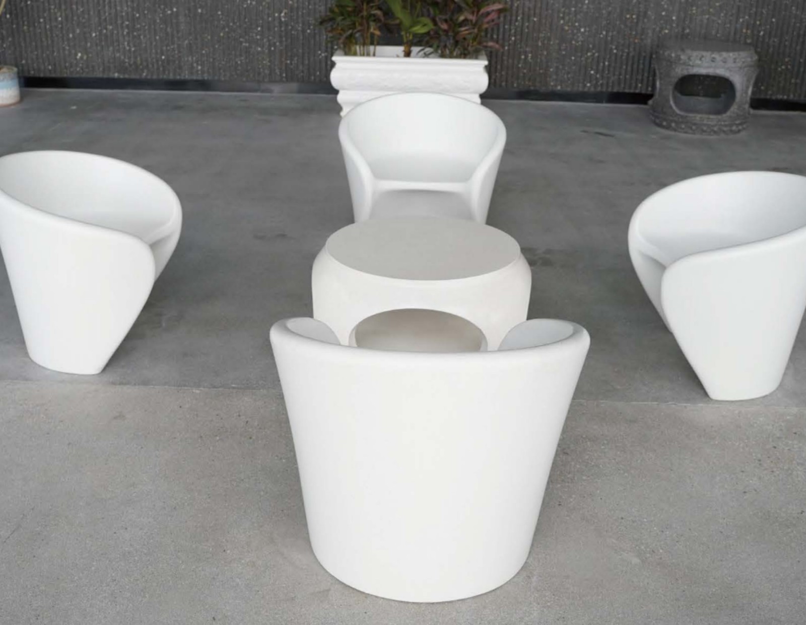 Furniture - Hat shaped table, hat shaped stool
