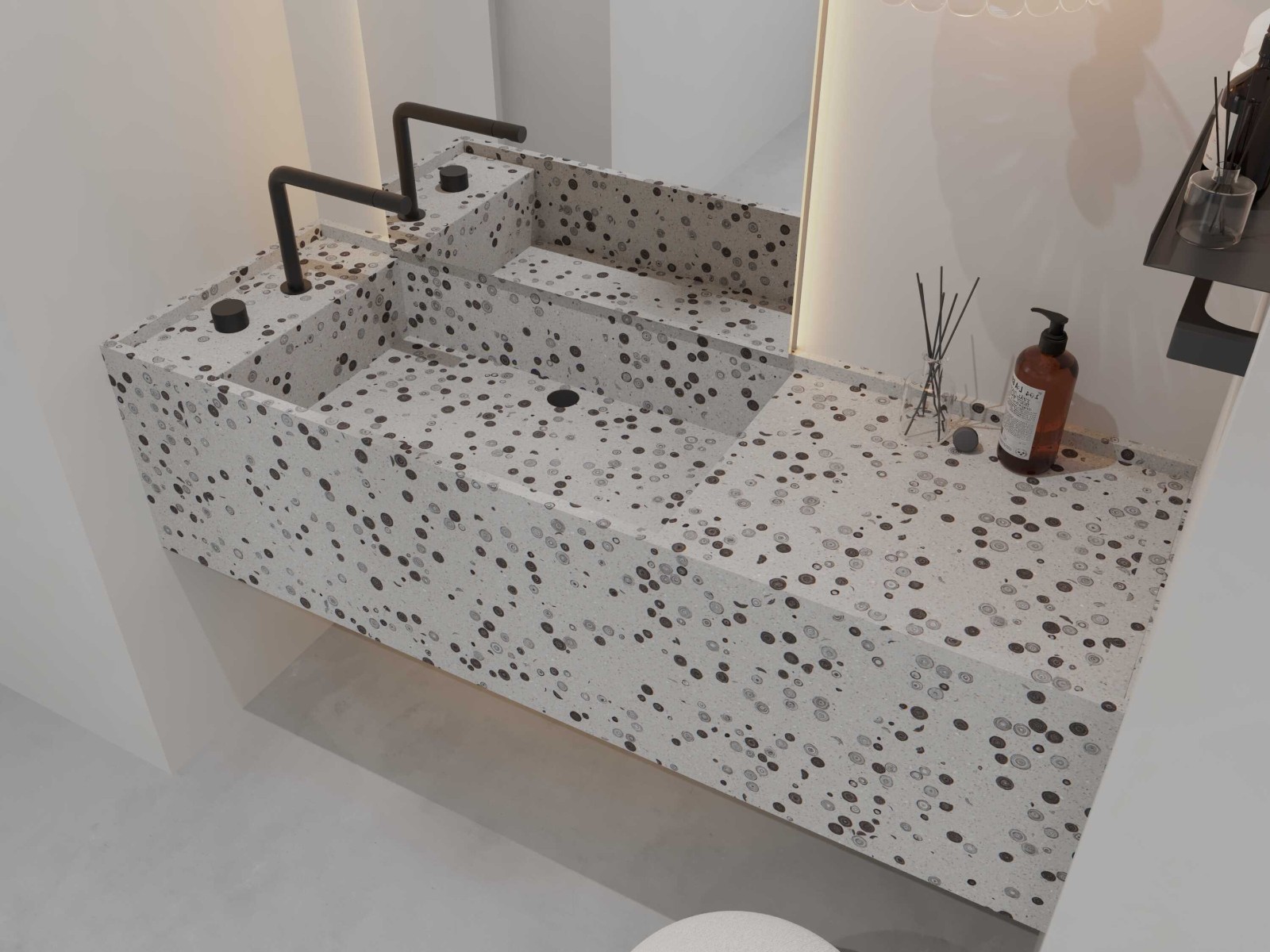 Customized concrete ash basin