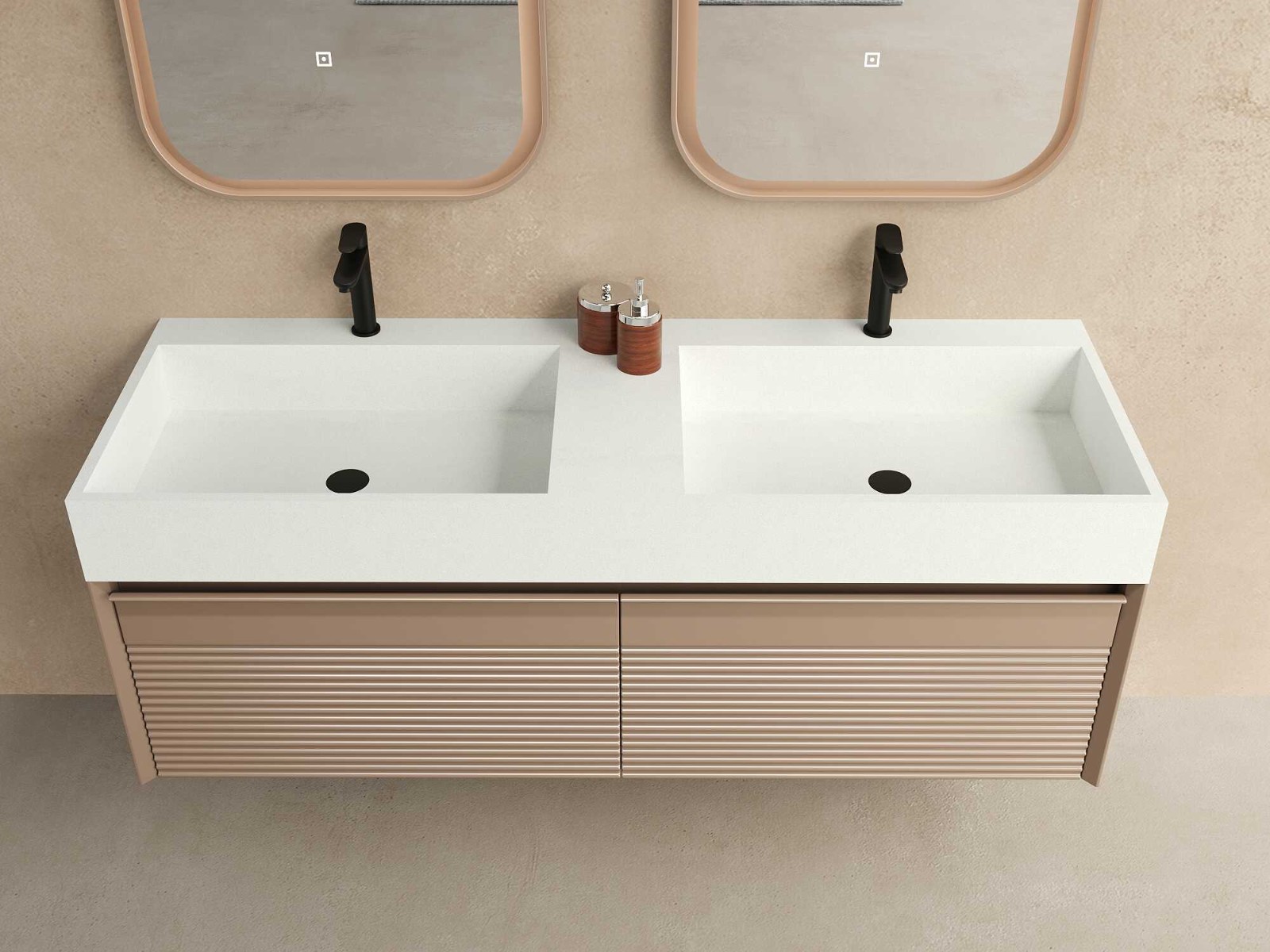 Customized concrete white basin