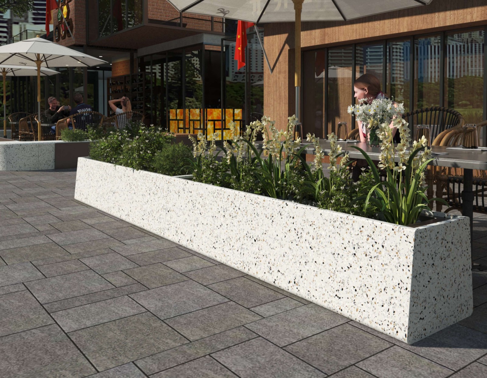 Shopping Mall Flower Bed