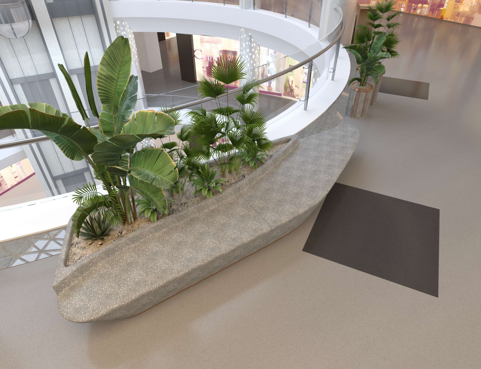 Boat-shape Garde Bench